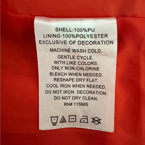 Riverdale South Side Serpents Red Faux Leather Jacket – Women’s L - Picture 11 of 11